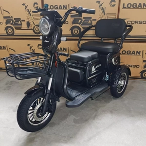 Трицикл Corso «LOGAN» LN-612007, двигун 1200W, акумулятор 72V/23Ah графеновий, чорний + 1 ящик. акум, колеса 10"