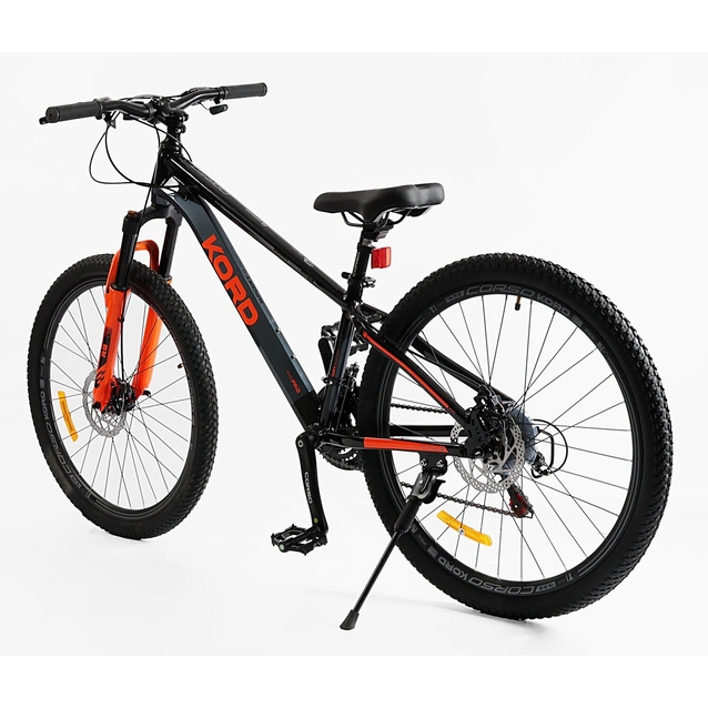 Велосипед 26 AL Corso «KORD» KD-14670 алюміній 13", (к-т SHIMANO) чорно-червоний фото westvelo.com