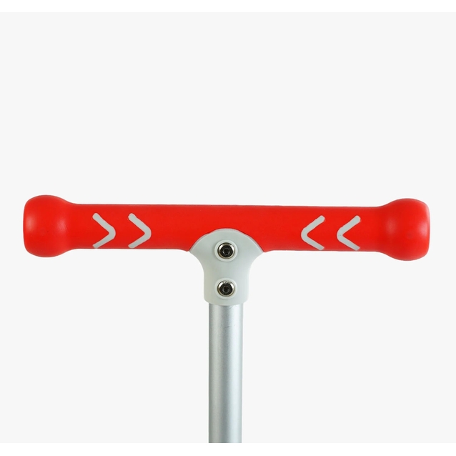 Самокат 5в1 Skyper J-08328, колеса PU 125х40мм зі світлом, укр.озвучування та підсвічування платформи, сіро-червоний фото westvelo.com