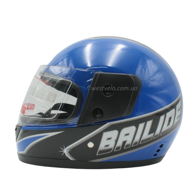 Мото шолом, закритий (XS 53-54) F2 "BAILIDE" , синій глянець (825-2) фото westvelo.com