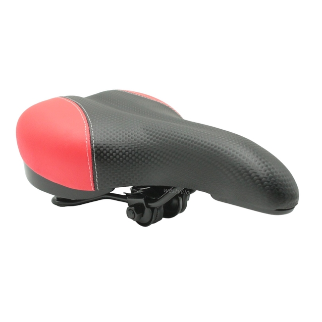 Сідло мтв №422 чорне з червоними вставками фото westvelo.com