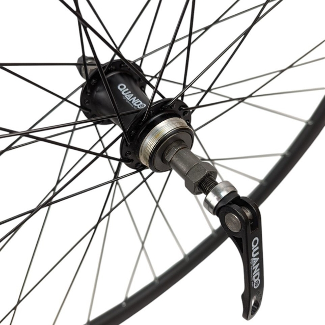 Колесо 28-29 зад, обід 2-ний чорний, втулка AL. Quando на віночках, ексцентрик, чорна спиця (Gravity) фото westvelo.com