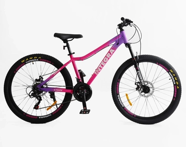 Велосипед 26 AL Corso «INTEGRA» NG-26006 алюміній 15", (к-т SHIMANO) рожево-фіолетовий