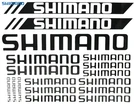 Наклейки SHIMANO білий фон, чорні