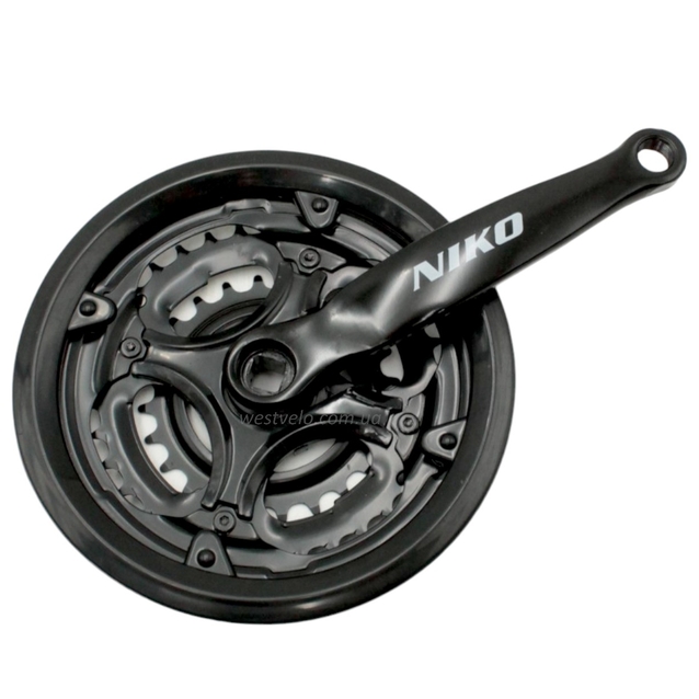 Система шатунів мтв мала NІCO чорна NSS-3001 (24/34/42Т) L-170мм. фото westvelo.com