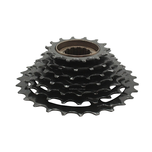 Зірка задня різьбова 7-рик SANYOU чорна Index (14-28T) фото westvelo.com