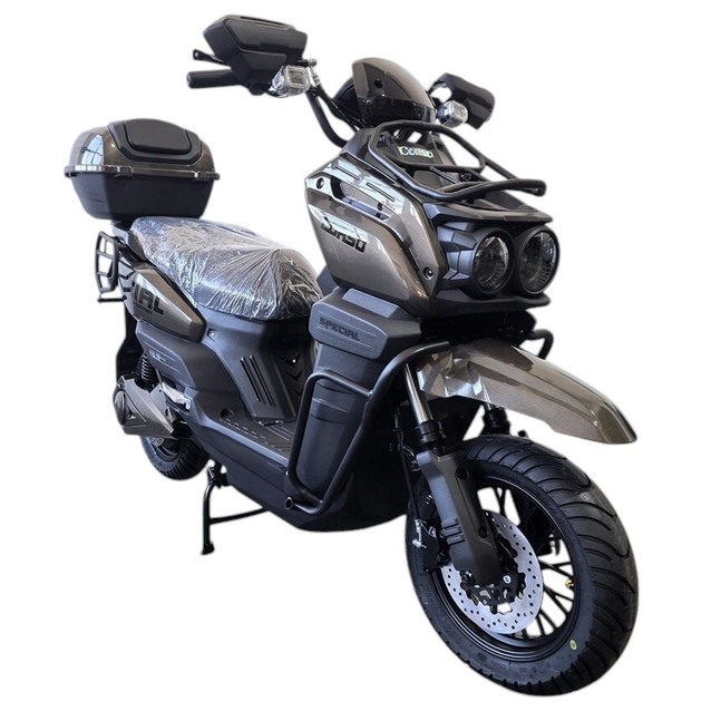 Електроскутер Corso «SPECIAL» SC-674003, двигун 2000W, акумулятор 72V/38Ah, коричневий + 1 ящик. акум, колеса 10" фото westvelo.com