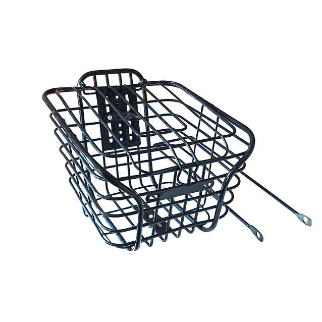 Кошик металевий з кришкою, "28" чорний СК-45А фото westvelo.com