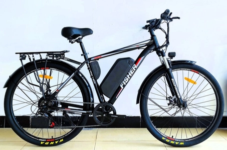 Електровелосипед 29 ST Corso «FISHER» FH-86477 сталь 21, двигун 600W, акумулятор 48V20Ah літієвий (к-т SHIMANO) чорно-червоний