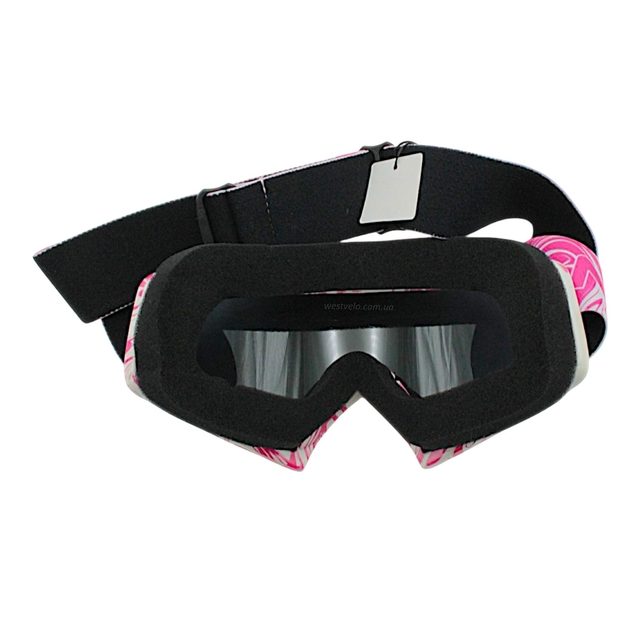 Мото окуляри Кросс-ендуро "MOTOVAN X-490-1" рожево-білі, хамелеон фото westvelo.com