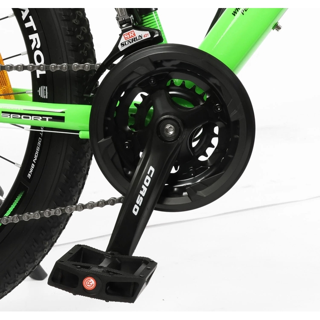 Велосипед 24 ST Corso «PATROL» PL-24752 сталь 11", (к-т SunRun) салатовий фото westvelo.com