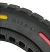 Покришка 10-2.5×6.1 CITYNEYE (Ø155 - 36мм) лита (Перфорована) безкамерка для електросамоката з кольоровими полосами (192) фото westvelo.com