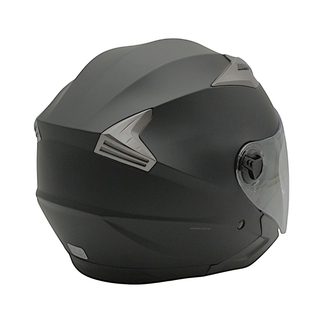 Мото шолом, відкритий (S) (55-56см) BLD-708 чорний матовий з відкидними окулярами фото westvelo.com