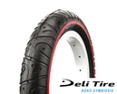 Покришка 12 1/2×1.75×2 1/4 (51-203) DELI TIRE Індонезія (227) слік, черв, синя смуга фото westvelo.com