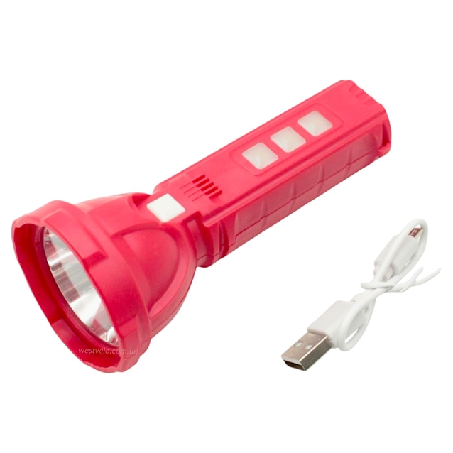 Ліхтар світлодіодний акумуляторний BY-S803, 4 режими, USB, різнокольоровий (салатовий, блакитний, червоний) фото westvelo.com