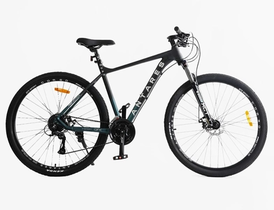 Велосипед 29 AL Corso «ANTARES» AR-29386 алюміній 21", (к-т SHIMANO) чорно-смарагдовий