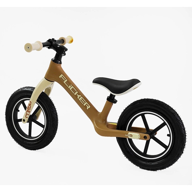 Велобіг 12 Corso надувні колеса, нейлонова рама «FLICKER»  FL-0879-75 коричневий фото westvelo.com