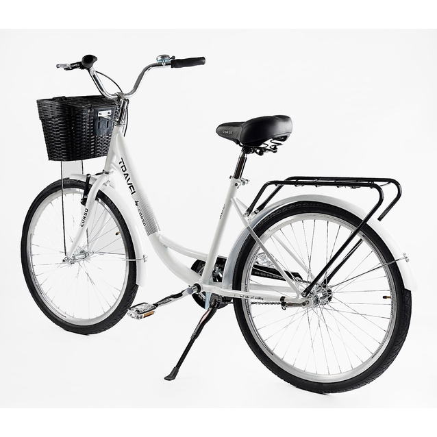 Міський велосипед 26 ST Corso «TRAVEL» TL-26309 сталь 16,5", білий (+к/к/б) фото westvelo.com