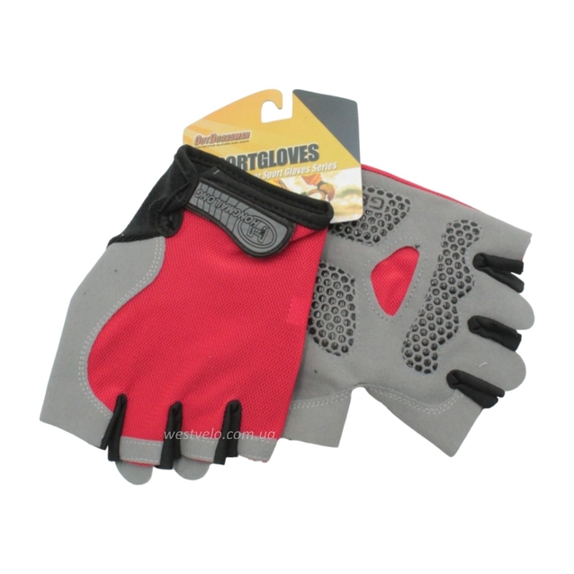 Рукавиці "L" (21-22 см) HONGMAILONG GEL чорно-червоні (357) фото westvelo.com