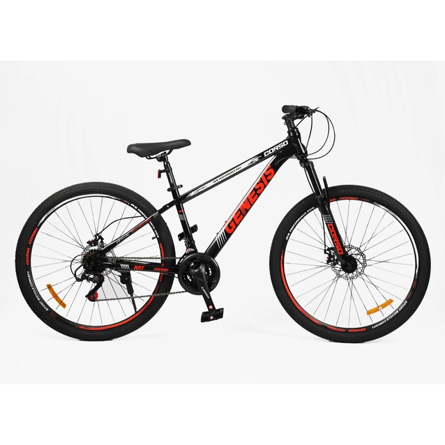 Велосипед 27.5 ST Corso «GENESIS» GS-27800 сталь 15", (к-т SunRun) чорно-червоний фото westvelo.com