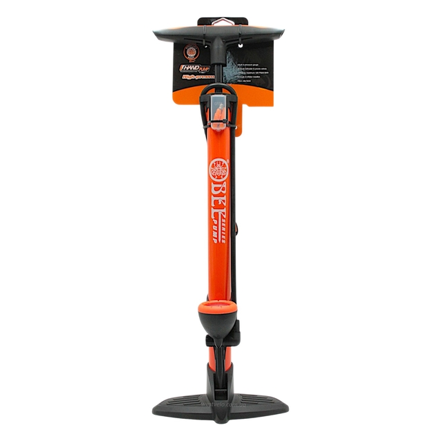 Насос авто з манометром BEE pump (ZF-030) алюміній помаранчевий, 2-ний наконечник (AV/FV) фото westvelo.com