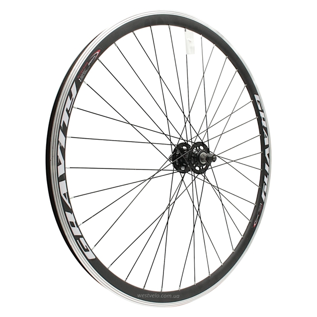 Колесо 28-29 перед, обід 2-ний чорний, втулка ST. SHUNFENG, диск 6 болтів, чорна спиця фото westvelo.com