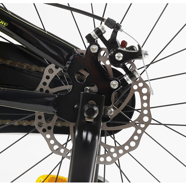 Дитячий велосипед 20 ST Corso «FALCON» FL-20299 дискові гальма, чорно-жовтий фото westvelo.com