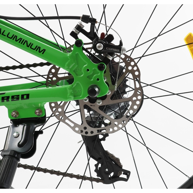 Велосипед 24 AL Corso «PROJECT» R-24119 алюміній 11", (к-т Saiguan) салатовий фото westvelo.com