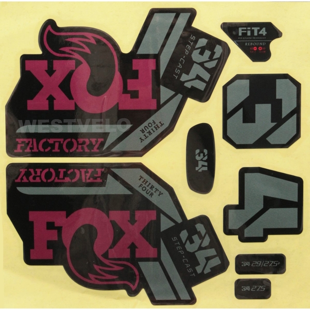 Наклейки на вилку. FOX FACTORY "прінт 16" фото westvelo.com