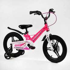 Дитячий велосипед 16 MG Corso «CONNECT» MG-16504, МАГНІЄВА рама, рожевий