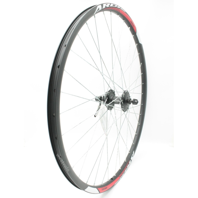 Колесо 27,5 перед, обід 2-ний чорний диск, втулка SHIMANO DEORE FH-M525A, диск 6 болтів,ексцентрик