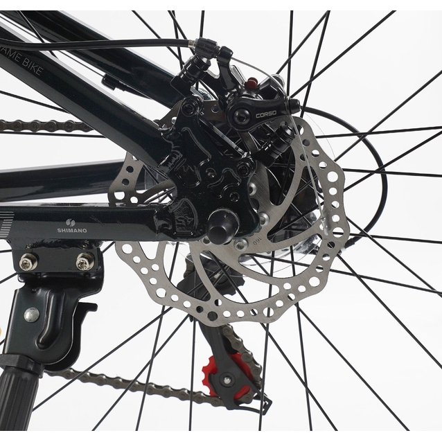 Велосипед 26 AL Corso «NEXT» NX-26505 алюміній 15", (к-т SHIMANO) чорно-помаранчевий фото westvelo.com