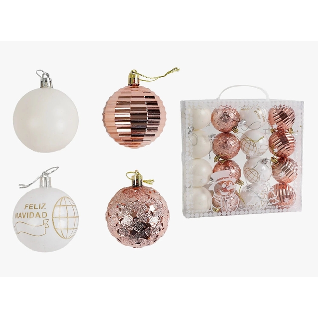 Новорічні прикраси 16 шт, кульки, D = 6 см, в слюді (C 67389) фото westvelo.com