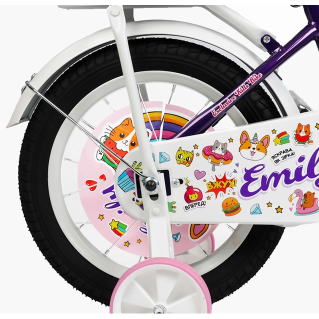 Дитячий велосипед 14 ST Corso «EMILY» ML-36988 фіолетовий фото westvelo.com