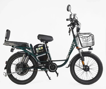 Електровелосипед 22 ST Corso «SHADOW» SH-8036-9 сталь, двигун 500W, акумулятор 48V20Ah літієвий, темно-зелений