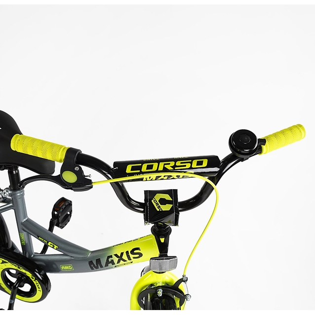Дитячий велосипед 16 ST Corso «MAXIS» CL-16393 сіро-жовтий фото westvelo.com