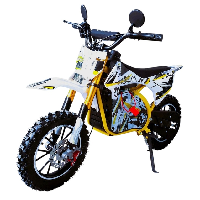 Електропітбайк Corso SE-124806 двигун 1000W, акумулятор 48V12Ah свинцево-кислотний, жовтий, колеса 14" фото westvelo.com