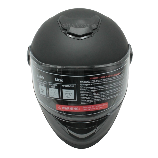 Мото шолом, закритий (M 57-58) BLD-М65 інтеграл, чорний матовий фото westvelo.com