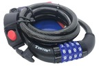 Замок TONYON 523 Ø12mm-1500mm змінний код, з кріпленням на раму фото westvelo.com