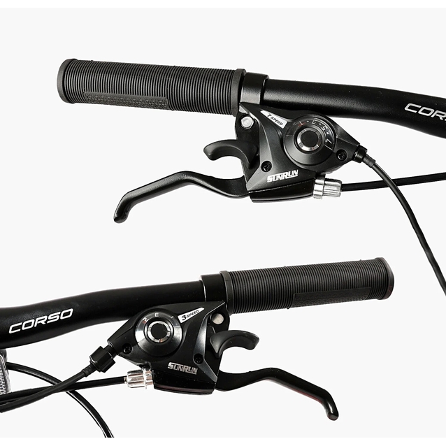 Велосипед 26 ST Corso «GENESIS»  T-26921 сталь 13", (к-т SunRun) графітово-салатовий фото westvelo.com