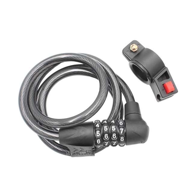 Замок GOLDEN KEY 706 Ø10mm-1200mm змінний код, з кріпленням на раму фото westvelo.com