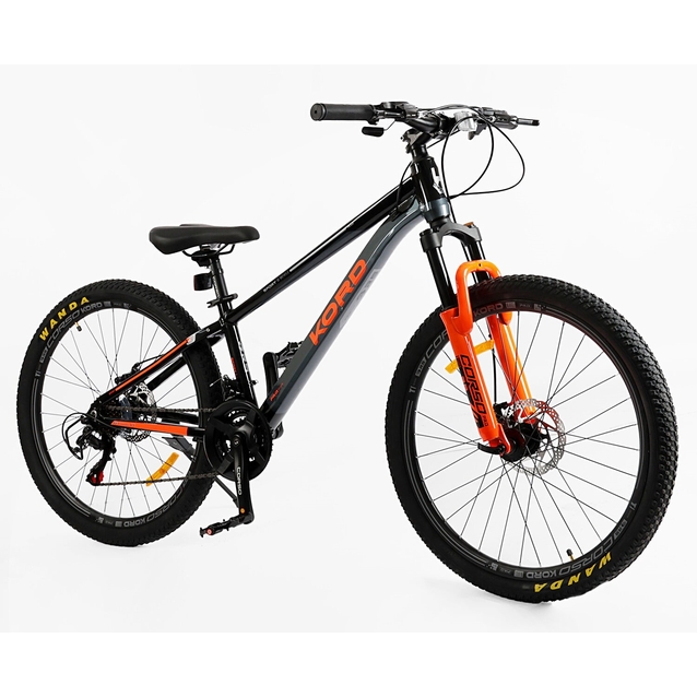Велосипед 26 AL Corso «KORD» KD-14670 алюміній 13", (к-т SHIMANO) чорно-червоний фото westvelo.com