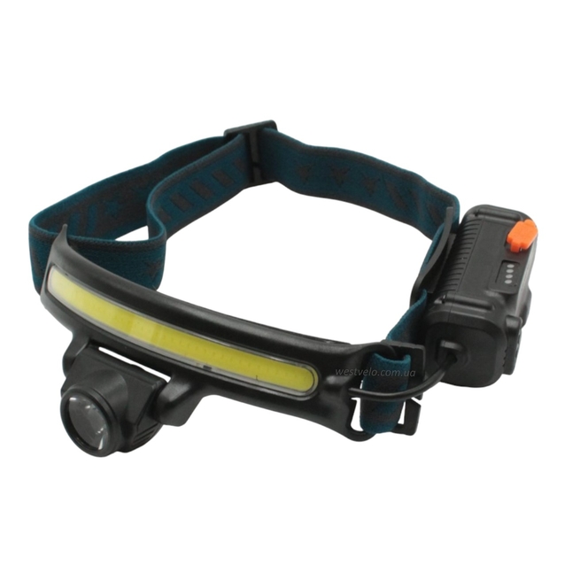 Ліхтар налобний на usb зарядку, BL-W679-P50+COB, Type-C. + сенсор руху фото westvelo.com