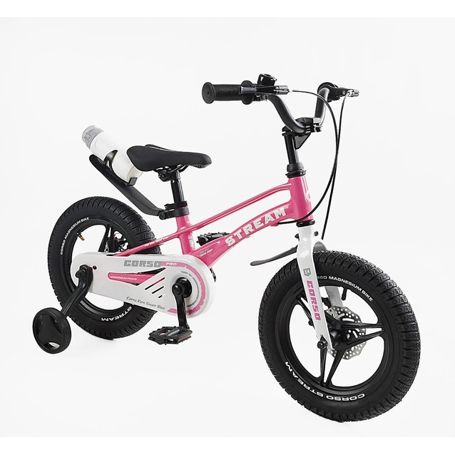 Дитячий велосипед 14 MG Corso «STREAM» SM-60180, магнієва рама, рожевий фото westvelo.com