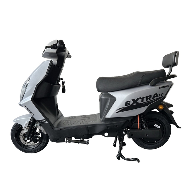 Електроскутер Corso «EXTRA» XT-114078, двигун 1200W, акумулятор 64V 30Ah літій-залізо-фосфатний, світло сірий, колеса 10" фото westvelo.com