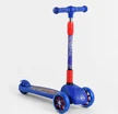 Самокат дитячий 3-х колісний, Best Scooter «SPIDER-MAN» 47359 синій, колеса PU Ø120mm/80mm зі світлом, складне кермо фото westvelo.com
