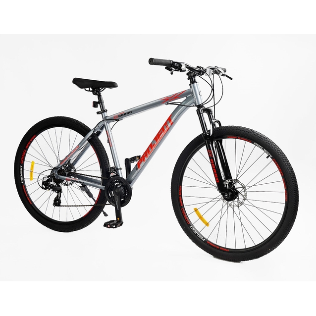 Велосипед 29 AL Corso «PROJECT» T-29817 алюміній 19", (к-т Saiguan) срібно-червоний фото westvelo.com