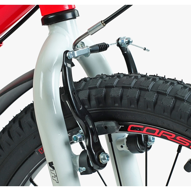 Дитячий велосипед 20 AL Corso «TAYGER» TG-41479 алюмінієва рама неоново-рожево-білий, ручне гальмо, дод. колеса, дзвоник, бутилочка фото westvelo.com