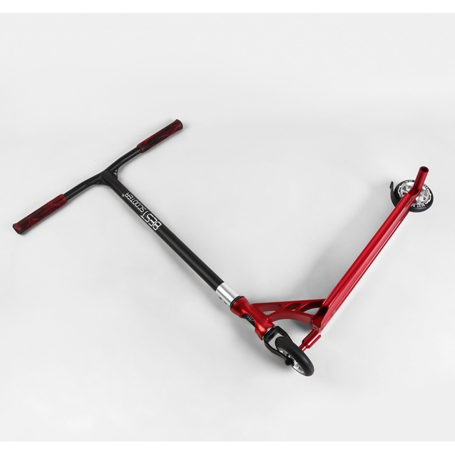 Самокат трюковий Best Scooter «SPIDER» 28536 червоний, HIC-система, пеги, AL диск та дека, колеса PU Ø110mm, ширина керма - 60 см фото westvelo.com