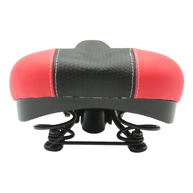 Сідло мтв №422 чорне з червоними вставками фото westvelo.com